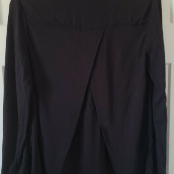 Andeawy Women’s Medium Shell Button Up Long Sleeve Blouse Black - Picture 2 of 6